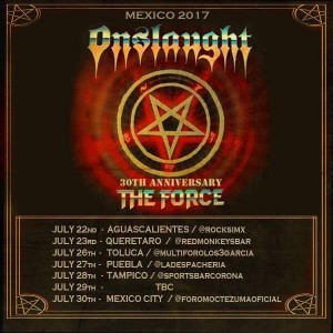 Onslaught Foro Moctezuma Ciudad de Mexico 30 Julio 2017 